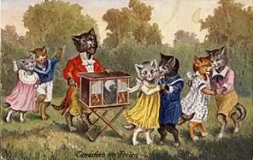 Katzen in Menschengestalt Drehorgel o 19.06.1933