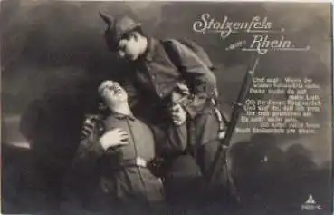 Deutscher Soldat im Sterben Militär 1. WK. Serienkarte 3433-6 o 18.7.1915