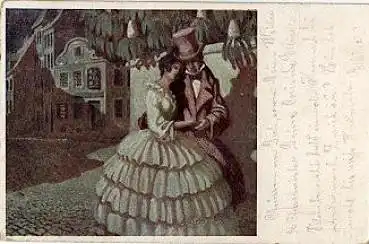 Ehepaar Künstlerkarte Th. Slama o 30.3.1918