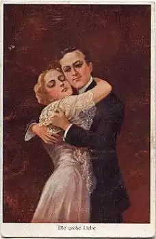 Die grosse Liebe, Paar Künstlerkarte gebr. 19.9.1920