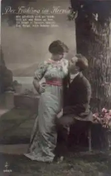 Liebespaar "Frühling im Herzen" Serie 582/4 * ca. 1920