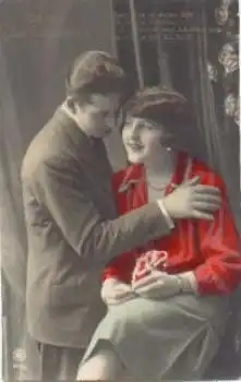 Liebespaar "Du bist mein Lebensglück" Serienkarte 305/3 gebr. 14.12.1930