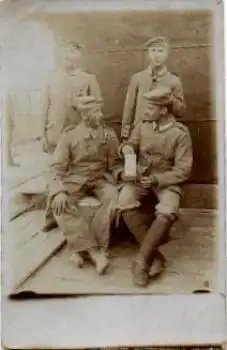 Deutsche Soldaten 1. WK. Gruppenfoto o 29.8.1915 Feldpost 2. Bataillon... Regiment 6