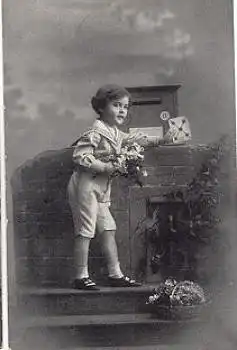 Post, Briefkasten, Kind mit Brief, gebr. ca. 1910