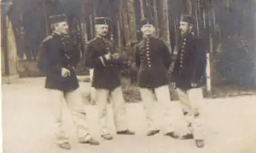 Zeithain Deutsche Soldaten mit Truppenübungsplatz Stempel Echtfoto o 7.8.1910