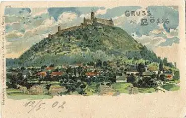 Bösig, Gruss aus ...,  Künstlerkarte, * ca. 1900