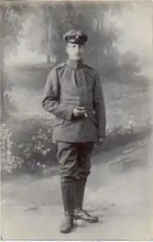 Deutscher Soldat 1. WK. Echtfoto * ca. 1915