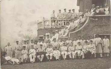 Militaer 1. WK. Lazarett  Akkordeon Echtfoto 2.12.1916