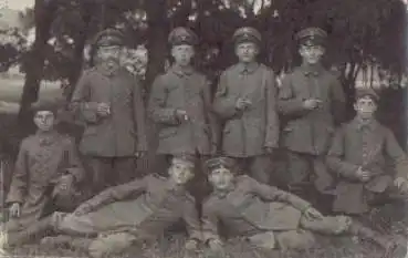 Deutsche Soldaten 1. WK. Gruppenfoto * ca. 1915