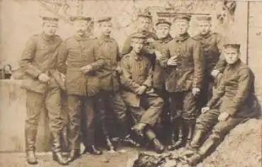Militaer 1. WK. Gruppenfoto Echtfoto gebr. ca. 1915
