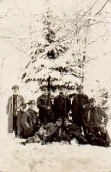 4. Kriegsweihnacht im Feld 1917 Feldpoststempel Bayerischer Mag. Fuhrpark Kolonne 487 Deutsche Feldpost Nr. 410 o 25.1.1918