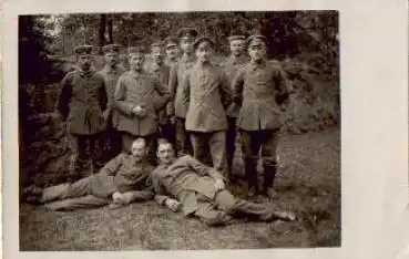 Militaer 1. WK. Gruppenfoto gebr. 13.6.1918
