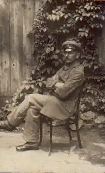 Deutscher Soldat vom 93 Regiment 1. WK Echtfoto gebr. 1915