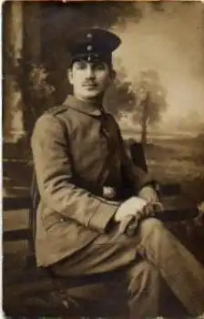 Deutscher Soldat vom 5. Regiment 1. WK Echtfoto * ca.1916