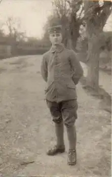 Deutscher Soldat 1. WK. Echtfoto gebr. 7.8.1918