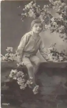 Junge Zaun Seriekarte Nr. 1354/1 gebr. ca.1910