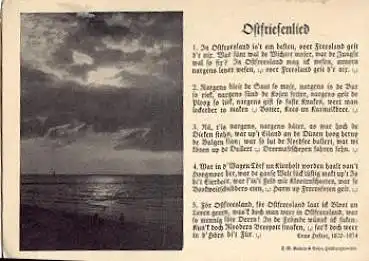 Ostfriesenlied, Liederkarte * ca. 1940