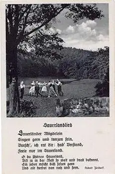 Liedkarte Bauerlandlied Tanzende * ca. 1950