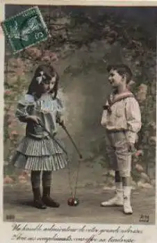 Kinder mit Jojo  gebr. ca. 1910