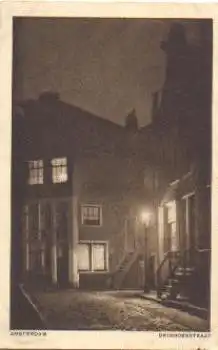 Amsterdam Driehoekstraat Mondscheinkarte *ca. 1920