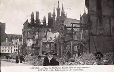 Leuven zerstörter Buttermarkt * ca. 1915