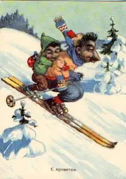 Mecki Igel auf Skiern Sowjetunion * ca. 1970