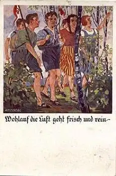 Turnerschaft, Künstlerkarte Amtsberg * ca. 1910