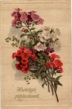 Holz-AK Blumen o 21.2.1920