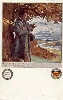 Deutscher Schul-Verein Künstlerkarte UG, Bergen die Burgen Nr. 478, gebr. ca. 1920