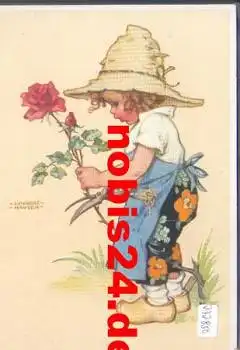 Kinder Gärtnerin Künstler Lungers hausen,   ca. 1950