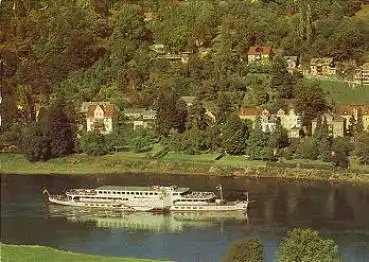 Elbdampfer "Karl Marx" Motorschiff Typ Oberelbe o 5.10.1987