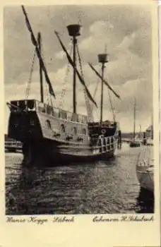 Hanse-Kogge in Lübeck o ca. 1940