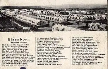 Eisenborg Belgien Totalansicht mit Lied o 20.10.1917