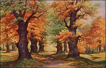 Herbst Knstlerkarte Walte Hoy, * ca. 1920