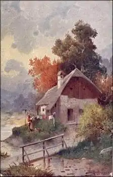 Schweiger Kuenstlerkarte Landschaft * ca. 1920