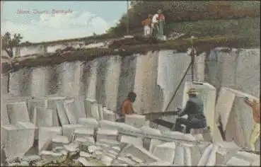 Bergbau Stone Quarry in Bermuda Steinmetze * ca. 1910