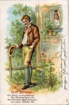 Der Schwur Künstlerprägekarte o 03.12.1908