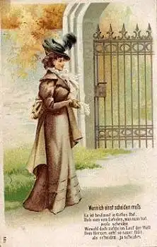 Dame mit Hut "Wenn ich einst scheiden muß" * ca. 1900