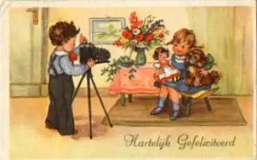 Fotoapparat Camera Kinder Hund Puppe o 1962