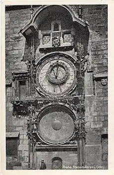 Rathausuhr in Prag gebr. 15.9.1939