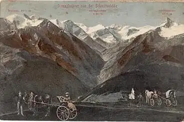 Pferdekutsche am Grossglockner von der Schmittenhöhe o ca.1905