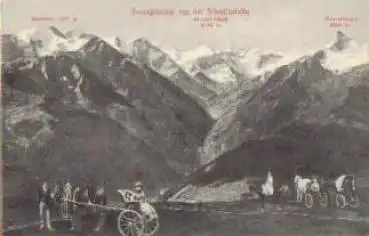 Pferdekutsche am Grossglockner von der Schmittenhöhe * ca. 1902