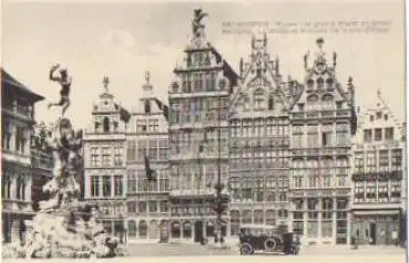 Antwerpen Brabo und Häuser am großen Platz *ca. 1930