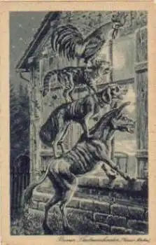 Die Bremer Stadtmusikanten Esel Hund Katze, Hahn o 29.4.1930