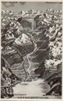 Vierwaldstättersee mit Panorama * ca. 1940