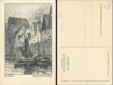 Otto Ubbelohde "die graue Stadt am Meer"  Deutsche Sehnsucht *ca.1930