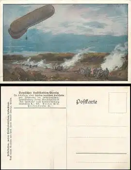 Fesselballon Künstlerkarte Hans Rudolf Schulze Deutscher Luftflottenverein O 23.5.1916