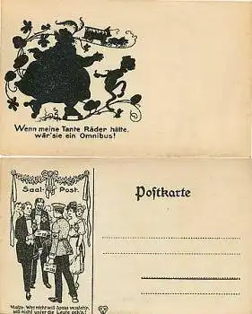 Rollschuhlauf Saalpostkarte *ca. 1920
