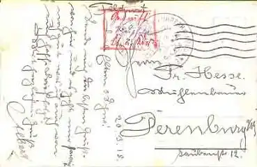 Feldpost 1.WK,  handschriftlicher Zensurvermerk Etappen-Fuhrpark-Kolonne, 20.3.1918 auf AK Calcken