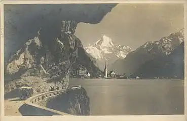 Axenstrasse mit Flüelen und Birkenstock * ca.1930